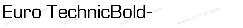 Euro TechnicBold字体转换